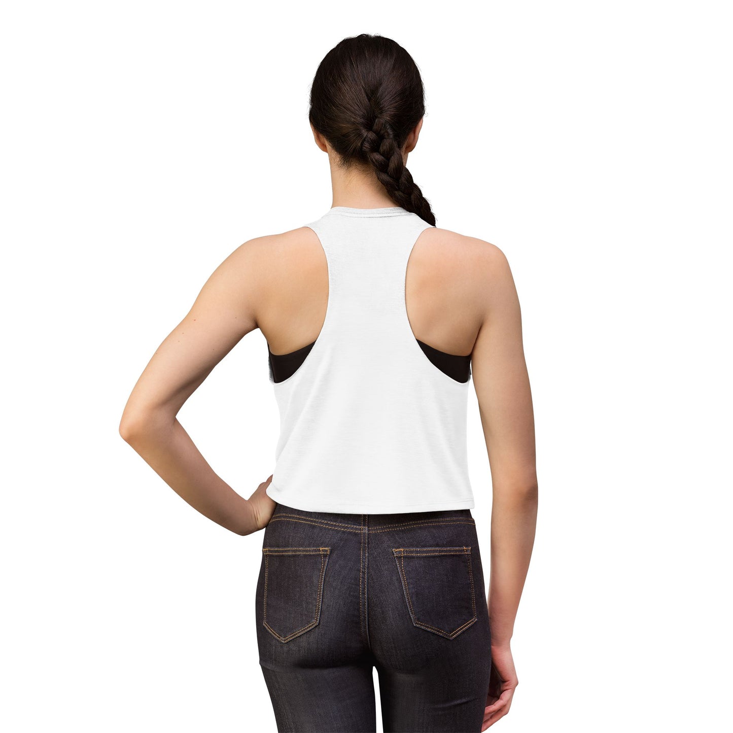 Crop Top — 'Be More' Fitness Girl Graphic Tank