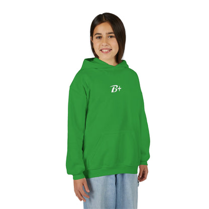 Youth Hoodie — 'B+' Minimal Grade Pride Sweatshirt