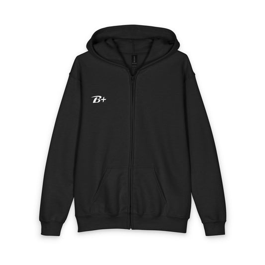 Youth Zip Hoodie — Black Casual Kids Hoodie