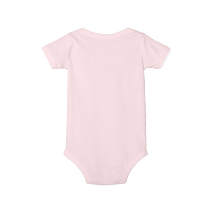 B+ Infant Bodysuit — Minimalist Baby One-Piece with Tiny Chest Graphic