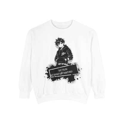 Graphic Anime Sweatshirt — "Be Kind to Those Who Hurt You" Hoodie-Style Pullover