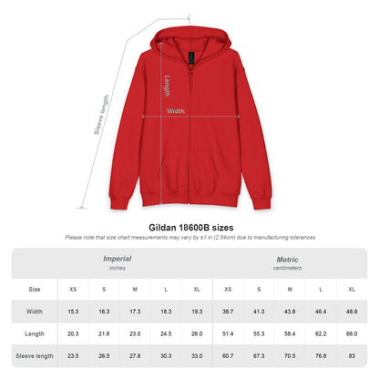 Youth Zip Hoodie — Black Casual Kids Hoodie