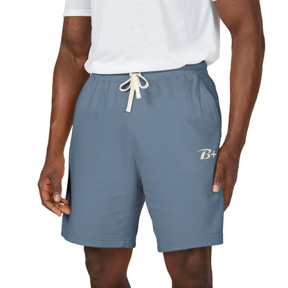 Fleece Sweat Shorts – Minimal "B+" Embroidered Lounge Shorts