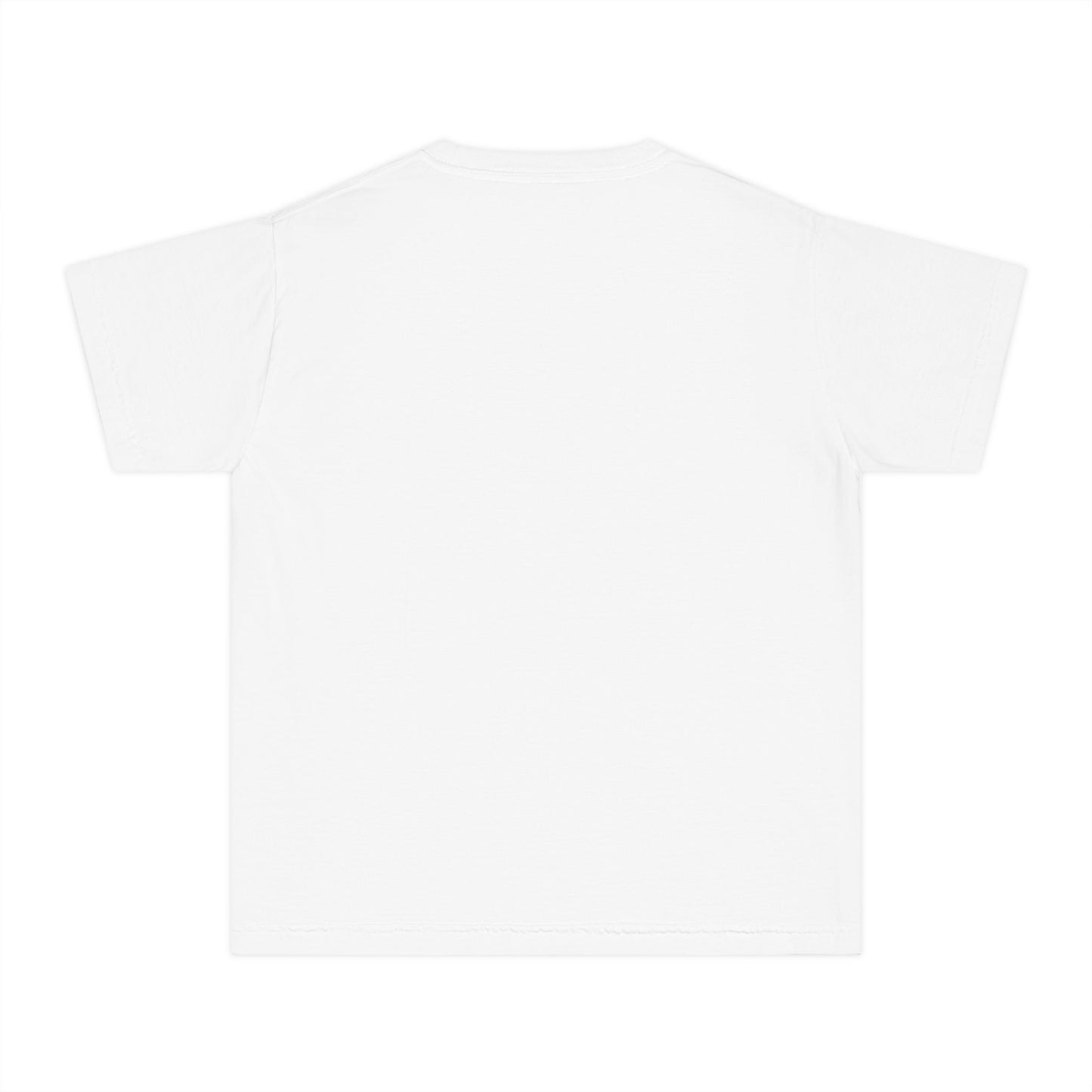 Youth Tee — Black & White Sitting Girl Illustration Graphic T‑Shirt