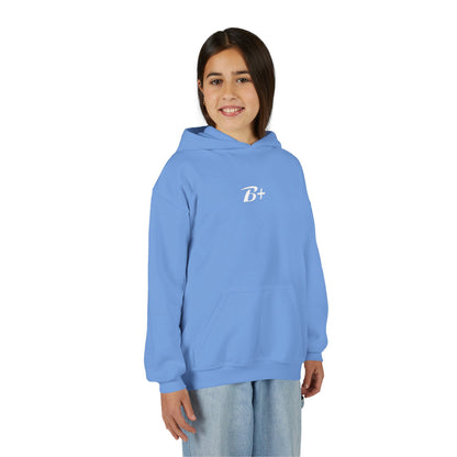 Youth Hoodie — 'B+' Minimal Grade Pride Sweatshirt