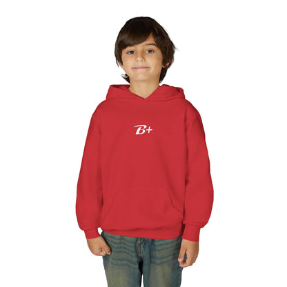 Youth Hoodie — 'B+' Minimal Grade Pride Sweatshirt