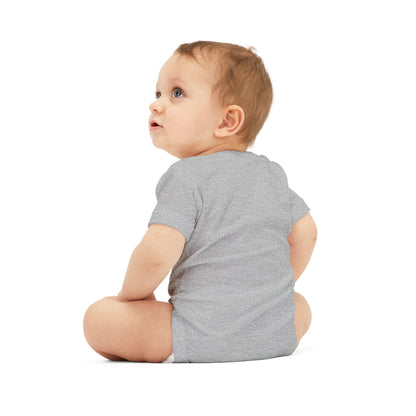 B+ Infant Bodysuit — Minimalist Baby One-Piece with Tiny Chest Graphic