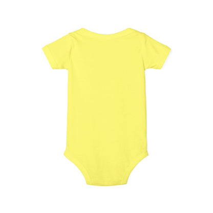 B+ Infant Bodysuit — Minimalist Baby One-Piece with Tiny Chest Graphic