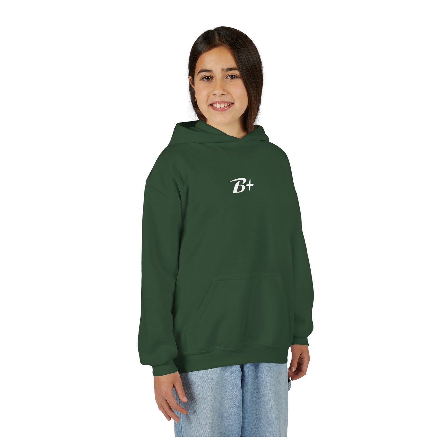Youth Hoodie — 'B+' Minimal Grade Pride Sweatshirt