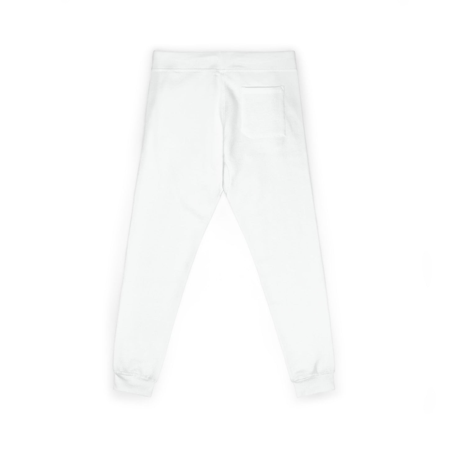 Embroidered 'B+' Fleece Sweatpants — Minimal White Joggers