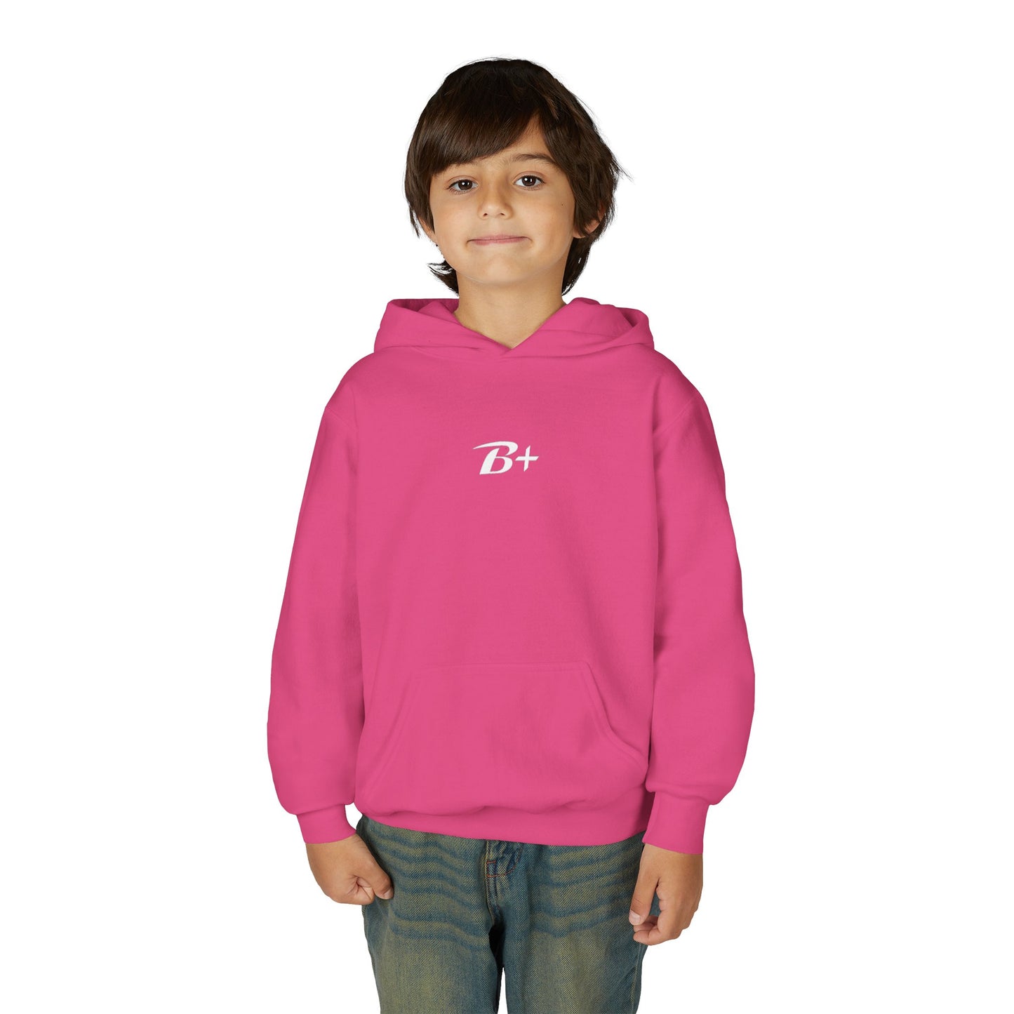 Youth Hoodie — 'B+' Minimal Grade Pride Sweatshirt
