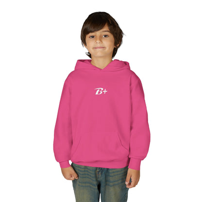 Youth Hoodie — 'B+' Minimal Grade Pride Sweatshirt