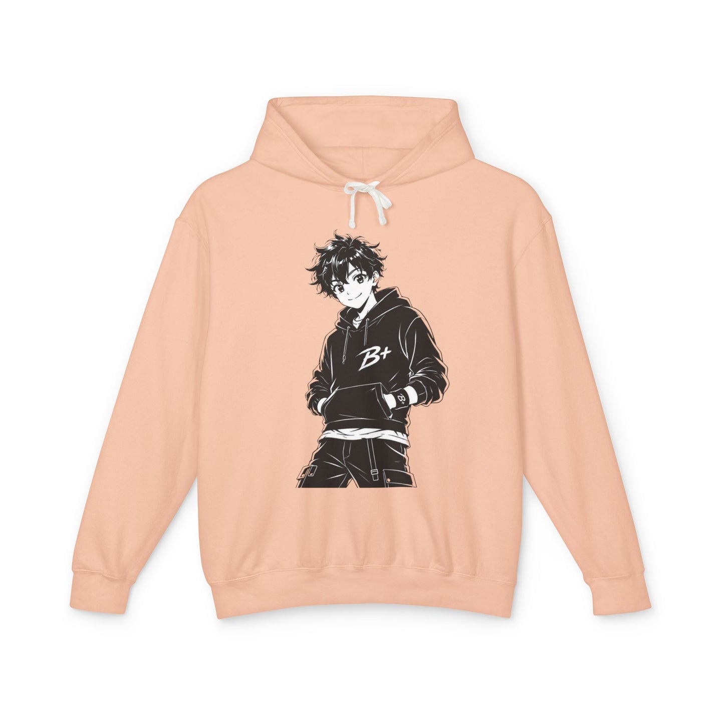 Anime Streetwear Hoodie – B+ Boy Graphic Pullover