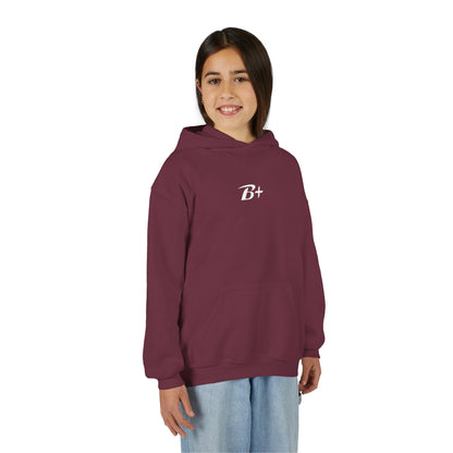 Youth Hoodie — 'B+' Minimal Grade Pride Sweatshirt