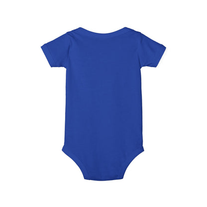 B+ Infant Bodysuit — Minimalist Baby One-Piece with Tiny Chest Graphic