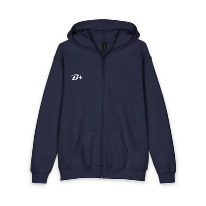 Youth Zip Hoodie — Black Casual Kids Hoodie
