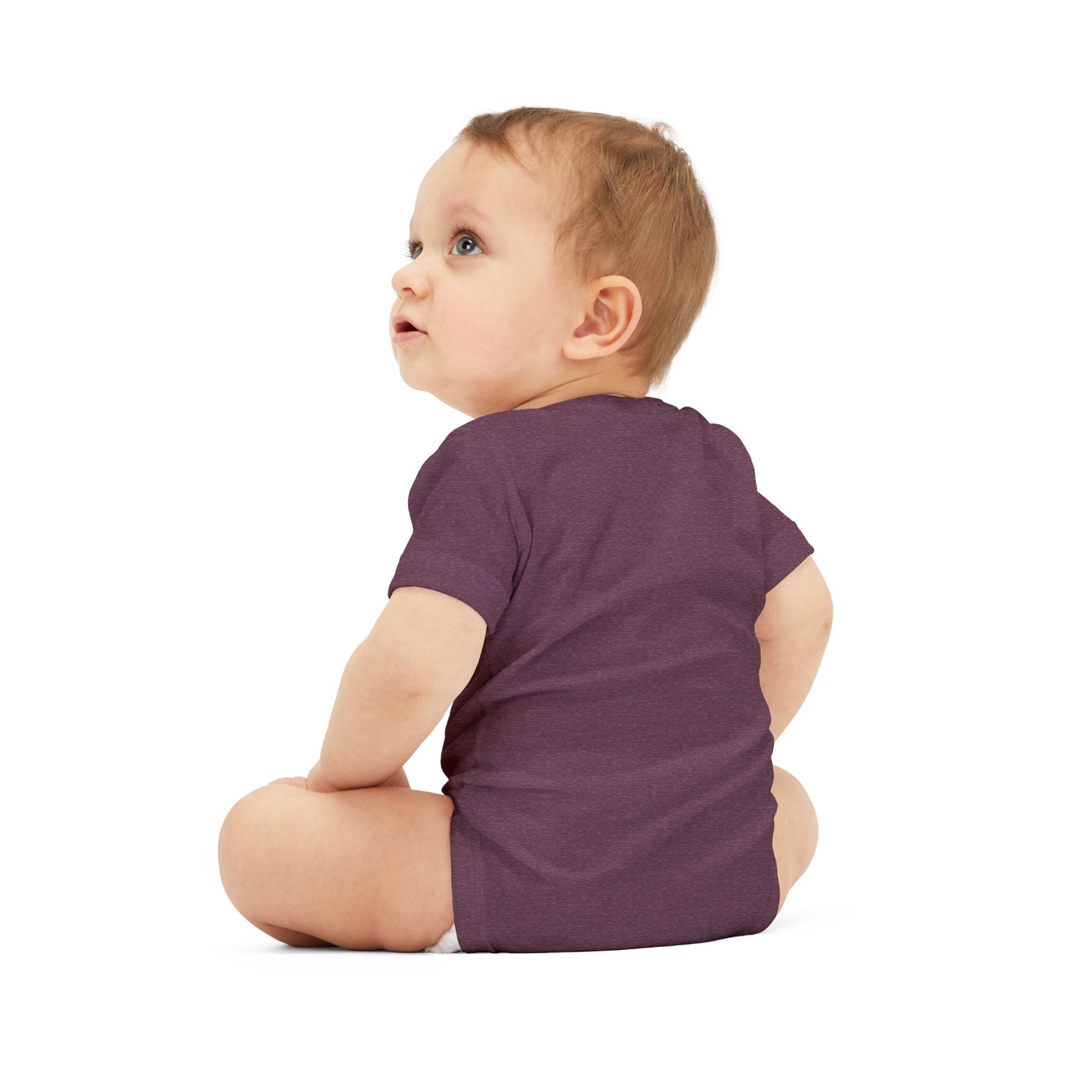 B+ Infant Bodysuit — Minimalist Baby One-Piece with Tiny Chest Graphic