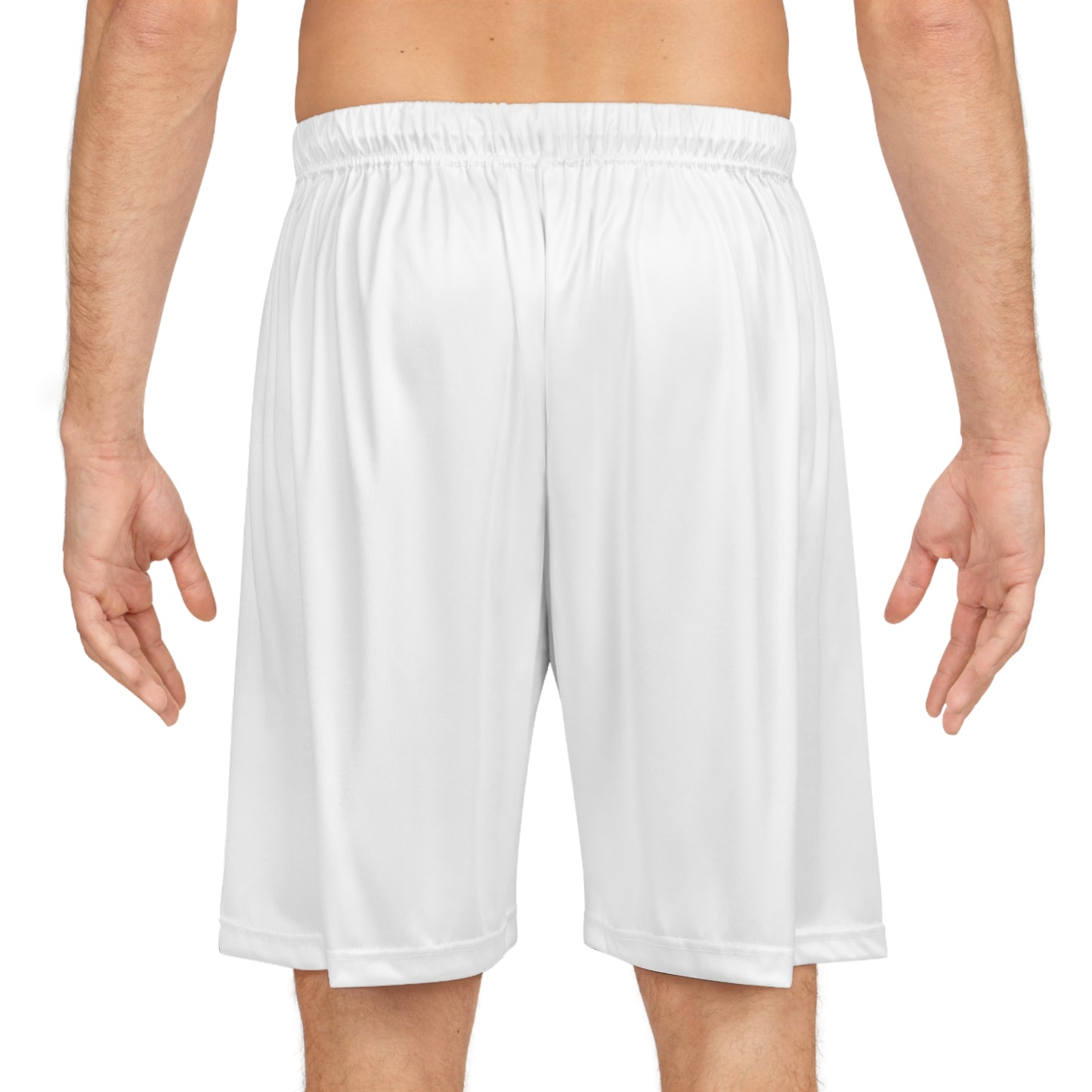 White Basketball Shorts — Athletic AOP Performance Shorts