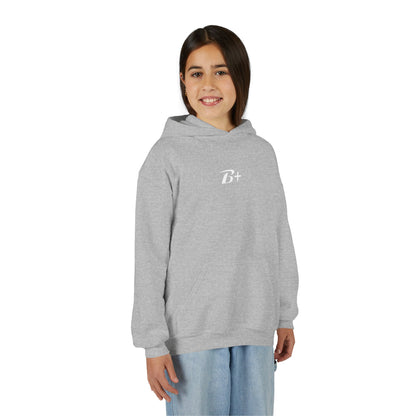 Youth Hoodie — 'B+' Minimal Grade Pride Sweatshirt