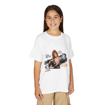 Youth Graphic Tee — 'Boss Babe' Girl Illustration