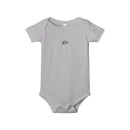 B+ Infant Bodysuit — Minimalist Baby One-Piece with Tiny Chest Graphic