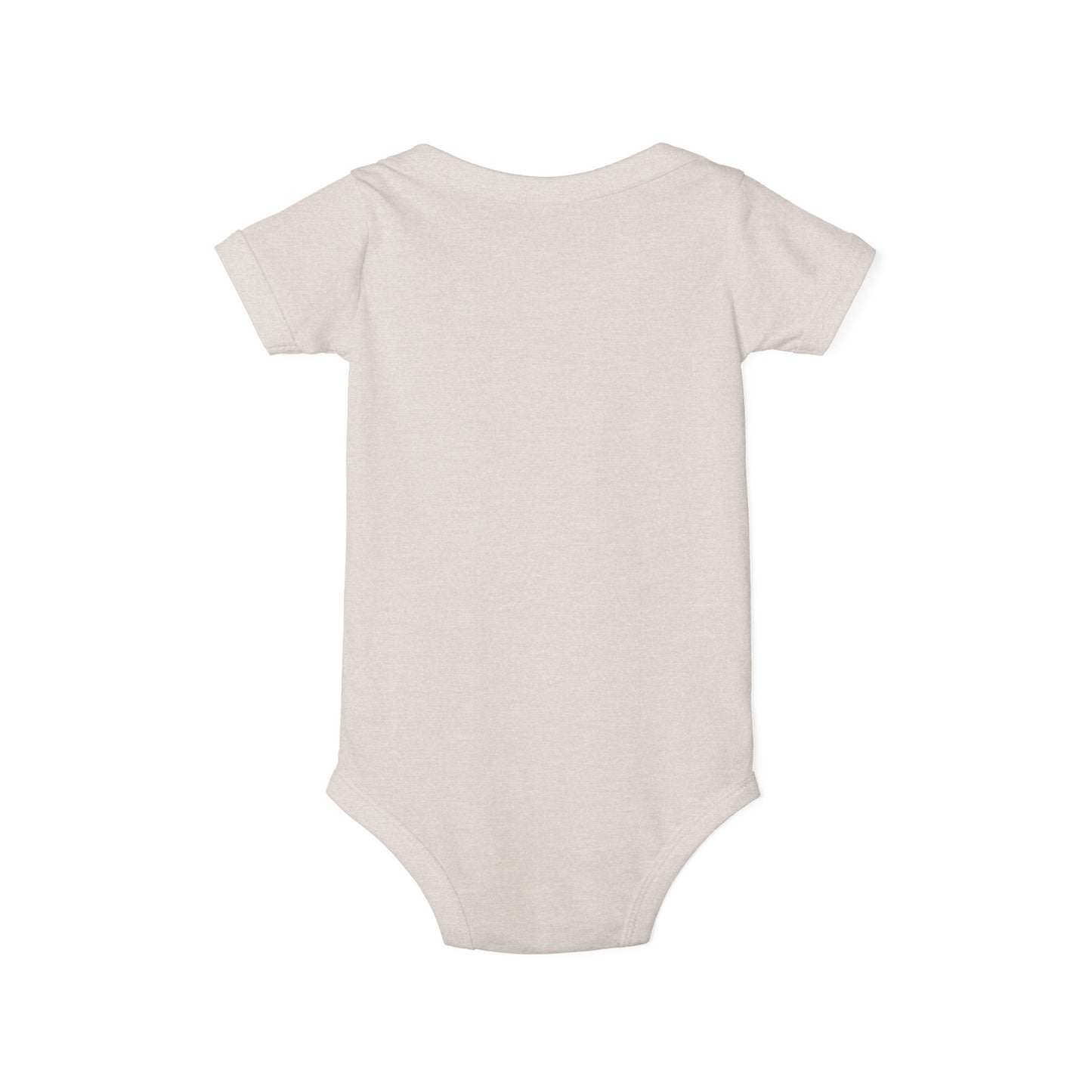 B+ Infant Bodysuit — Minimalist Baby One-Piece with Tiny Chest Graphic