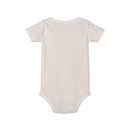 B+ Infant Bodysuit — Minimalist Baby One-Piece with Tiny Chest Graphic