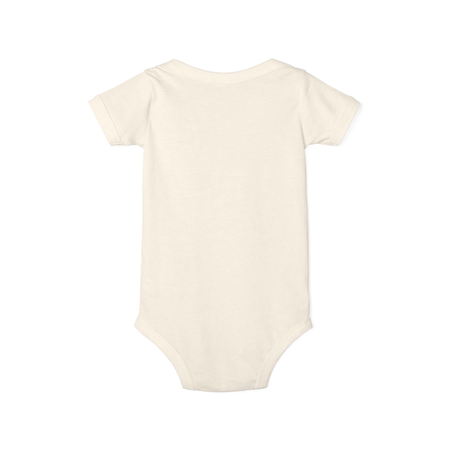 B+ Infant Bodysuit — Minimalist Baby One-Piece with Tiny Chest Graphic