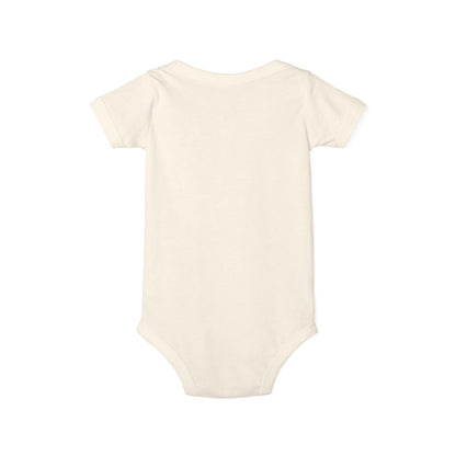 B+ Infant Bodysuit — Minimalist Baby One-Piece with Tiny Chest Graphic