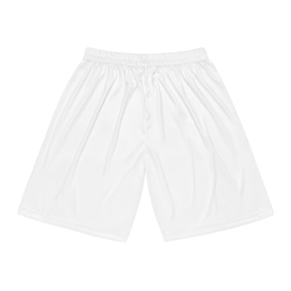 White Basketball Shorts — Athletic AOP Performance Shorts