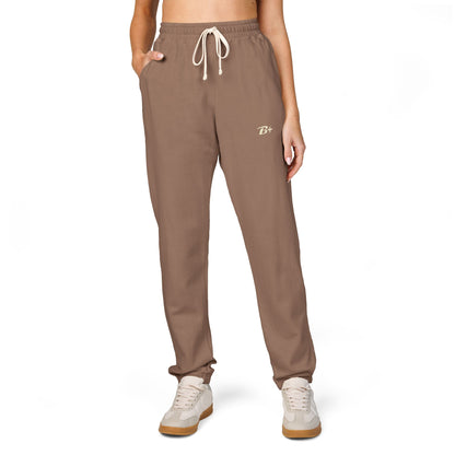 Garment-Dyed Fleece Sweatpants — Minimal D+ Logo