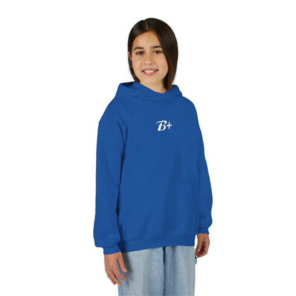 Youth Hoodie — 'B+' Minimal Grade Pride Sweatshirt