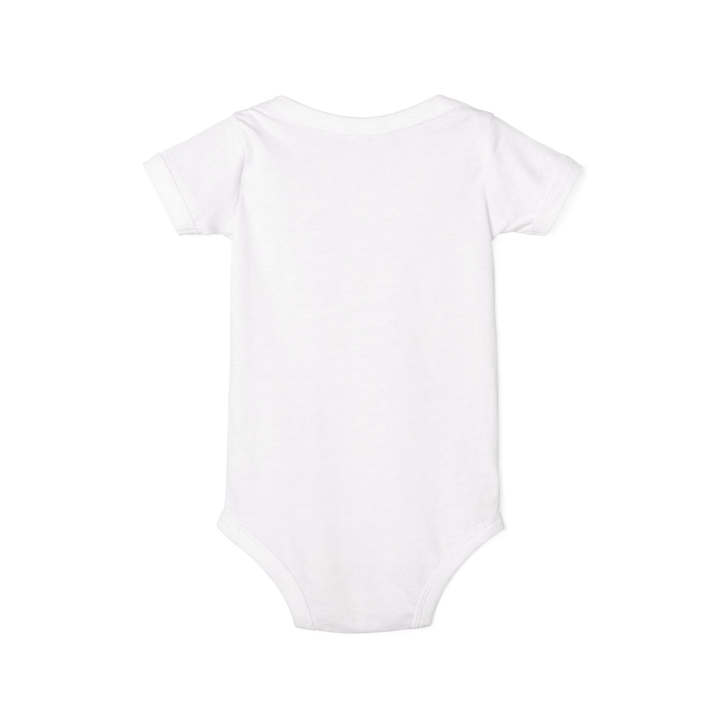 B+ Infant Bodysuit — Minimalist Baby One-Piece with Tiny Chest Graphic