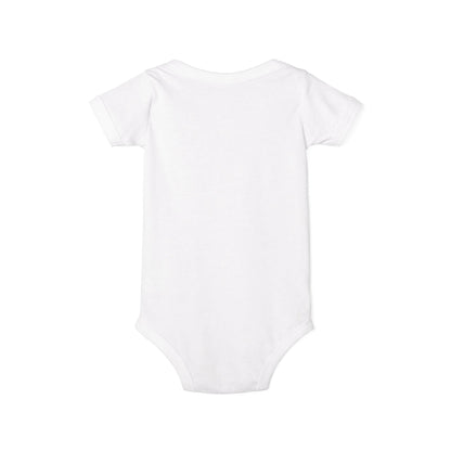 B+ Infant Bodysuit — Minimalist Baby One-Piece with Tiny Chest Graphic
