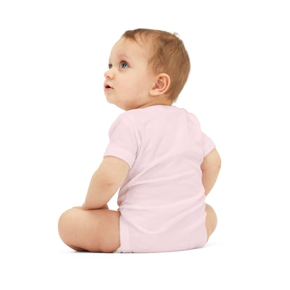 B+ Infant Bodysuit — Minimalist Baby One-Piece with Tiny Chest Graphic