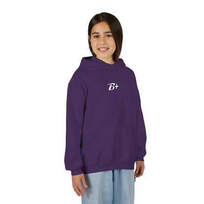 Youth Hoodie — 'B+' Minimal Grade Pride Sweatshirt