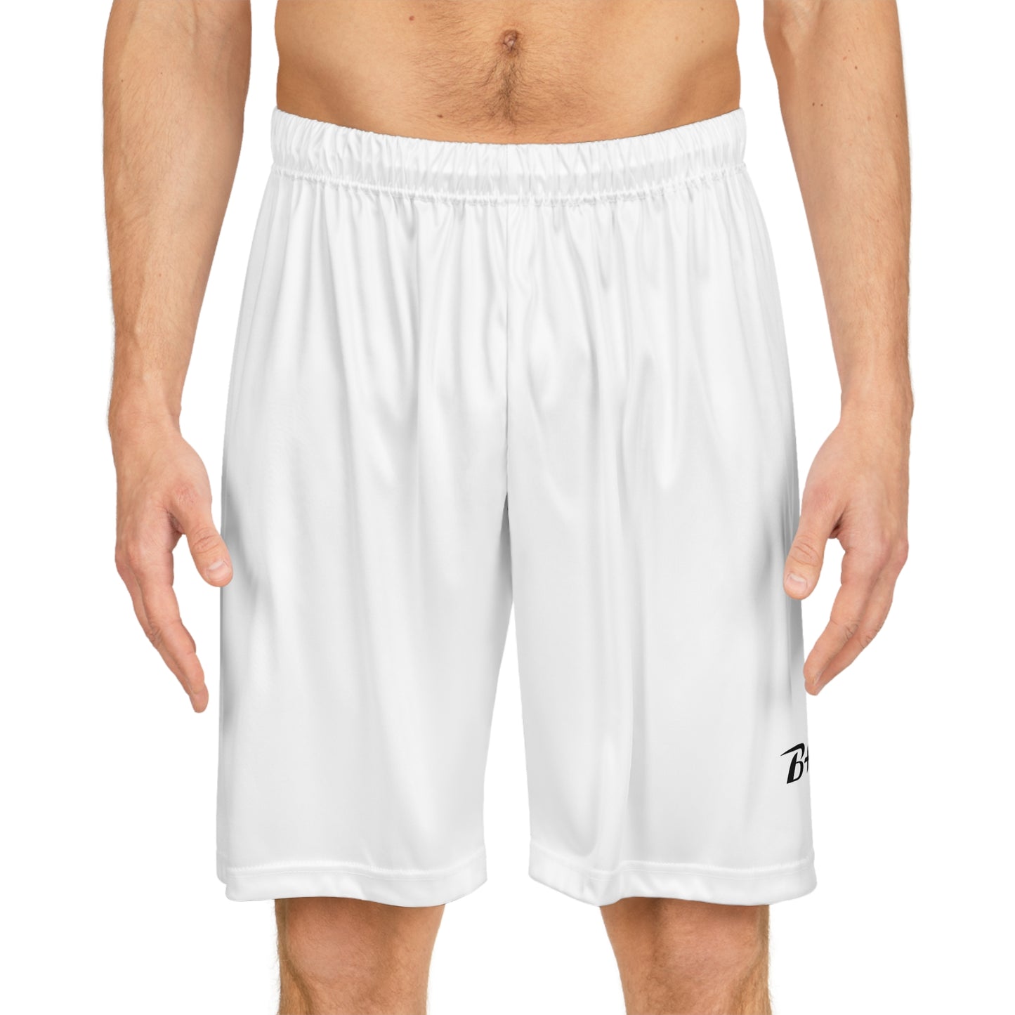 White Basketball Shorts — Athletic AOP Performance Shorts
