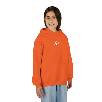 Youth Hoodie — 'B+' Minimal Grade Pride Sweatshirt
