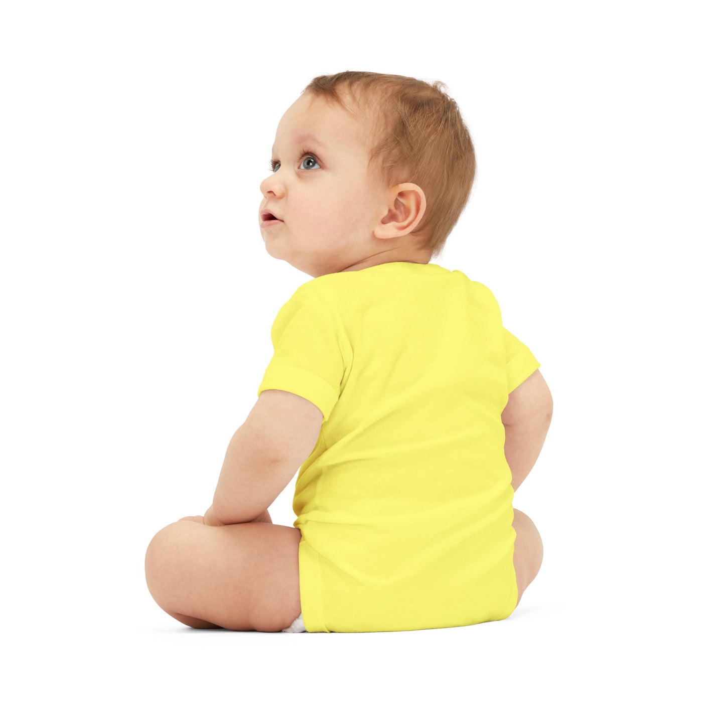 B+ Infant Bodysuit — Minimalist Baby One-Piece with Tiny Chest Graphic