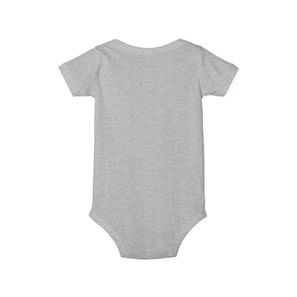B+ Infant Bodysuit — Minimalist Baby One-Piece with Tiny Chest Graphic