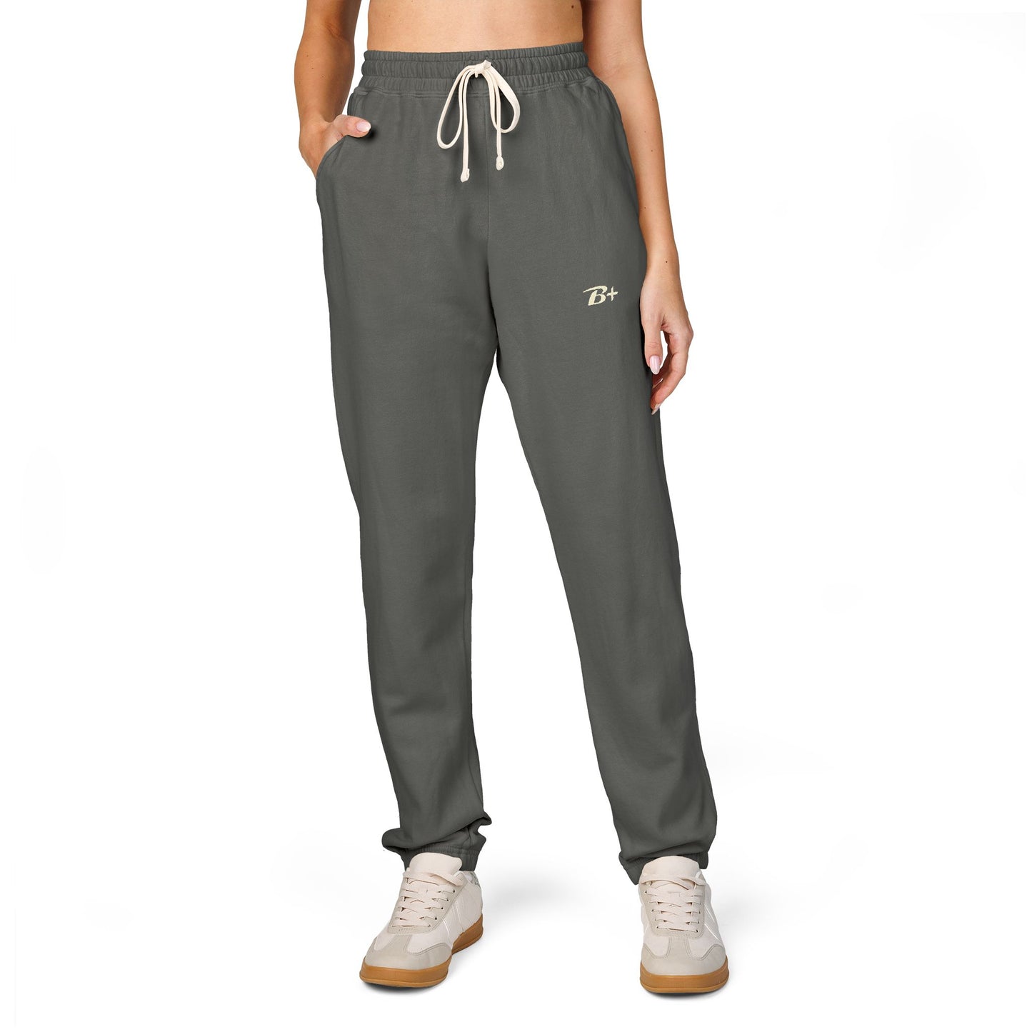Garment-Dyed Fleece Sweatpants — Minimal D+ Logo