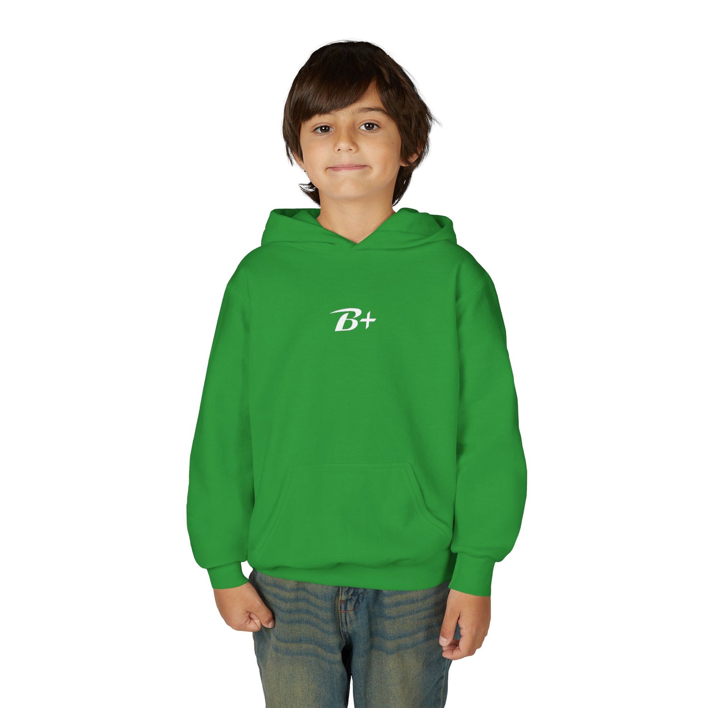 Youth Hoodie — 'B+' Minimal Grade Pride Sweatshirt