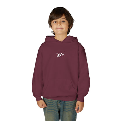 Youth Hoodie — 'B+' Minimal Grade Pride Sweatshirt