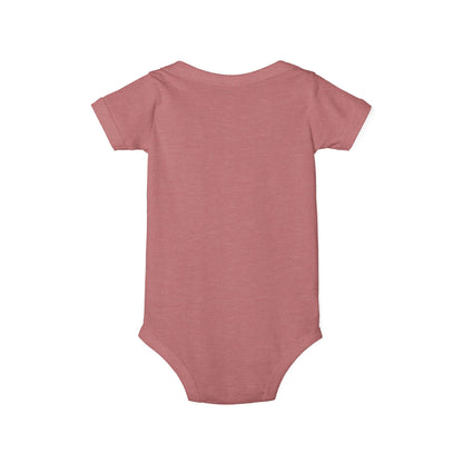 B+ Infant Bodysuit — Minimalist Baby One-Piece with Tiny Chest Graphic