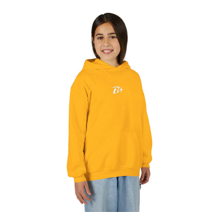 Youth Hoodie — 'B+' Minimal Grade Pride Sweatshirt