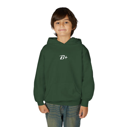 Youth Hoodie — 'B+' Minimal Grade Pride Sweatshirt