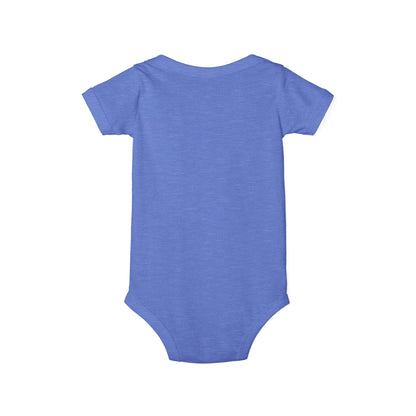 B+ Infant Bodysuit — Minimalist Baby One-Piece with Tiny Chest Graphic