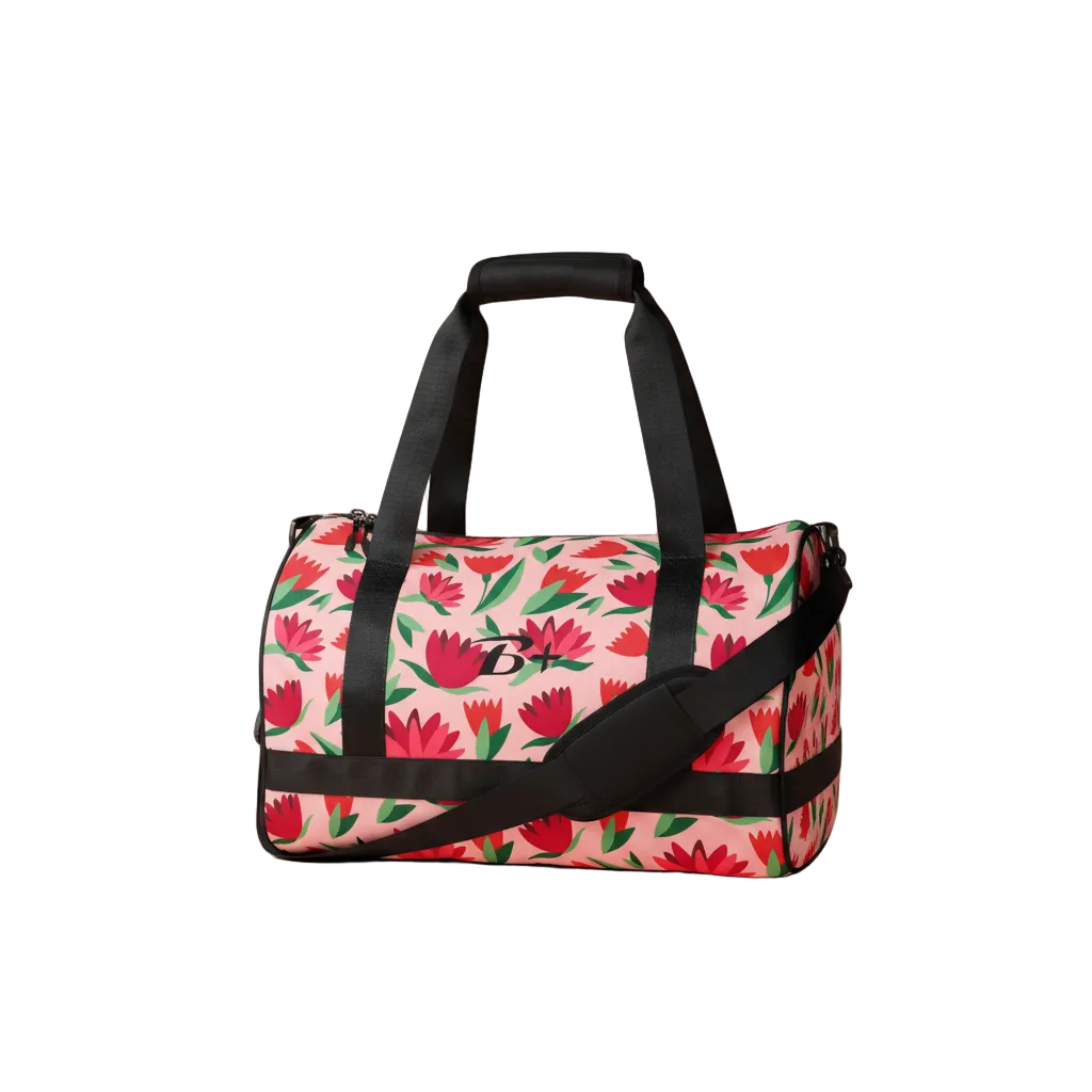 Pink Floral Gym Bag