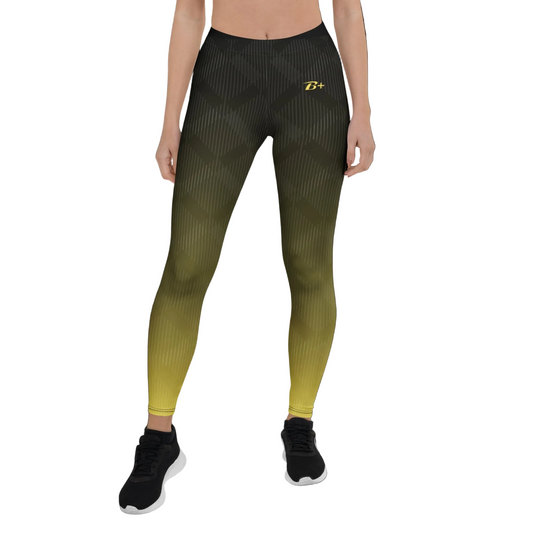 Black / Yellow Ombre Leggings