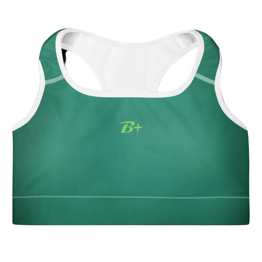 Green Padded Sports Bra